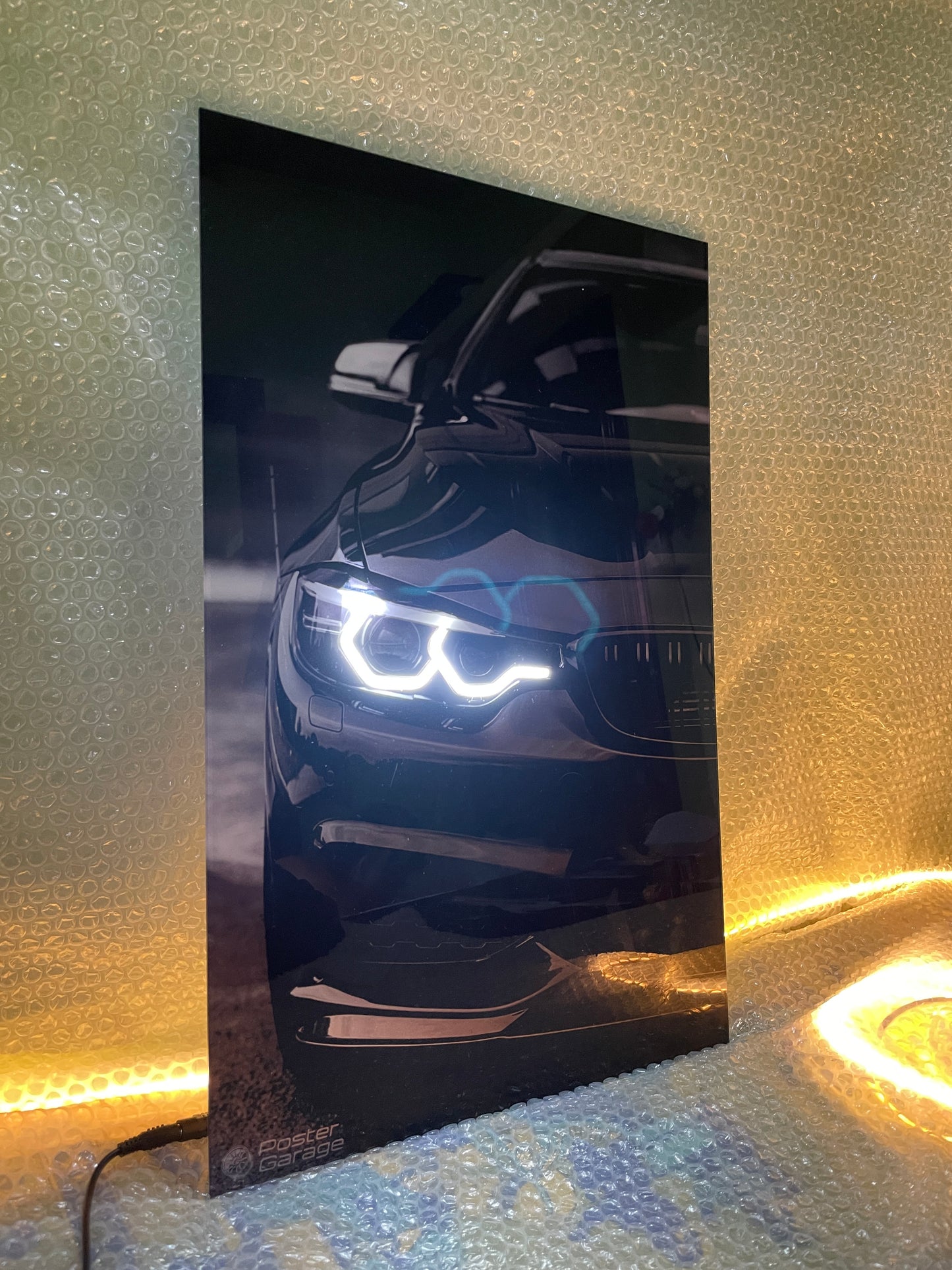 BMW M4 - Neon LED Car Poster