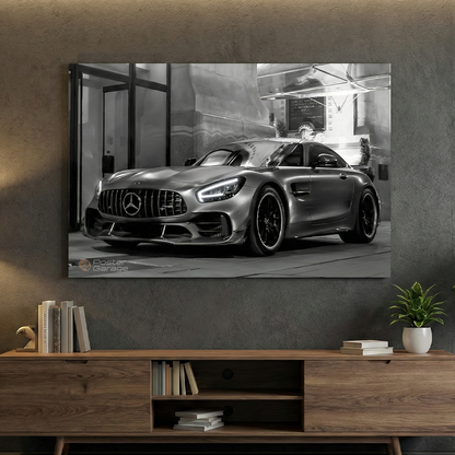 Mercedes Benz AMG GT - Neon LED Car Poster