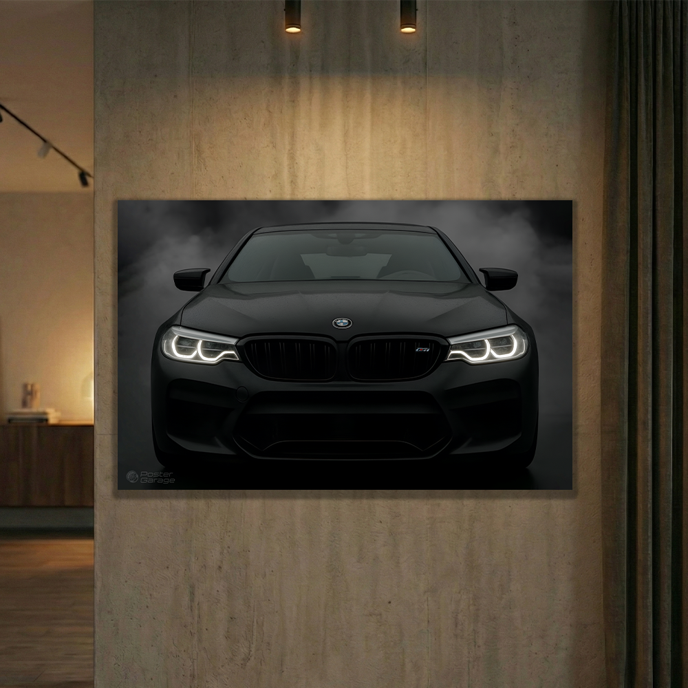 BMW Black - Neon LED Car Poster (RGB Color Changing with Remote Control - Limited Pieces)