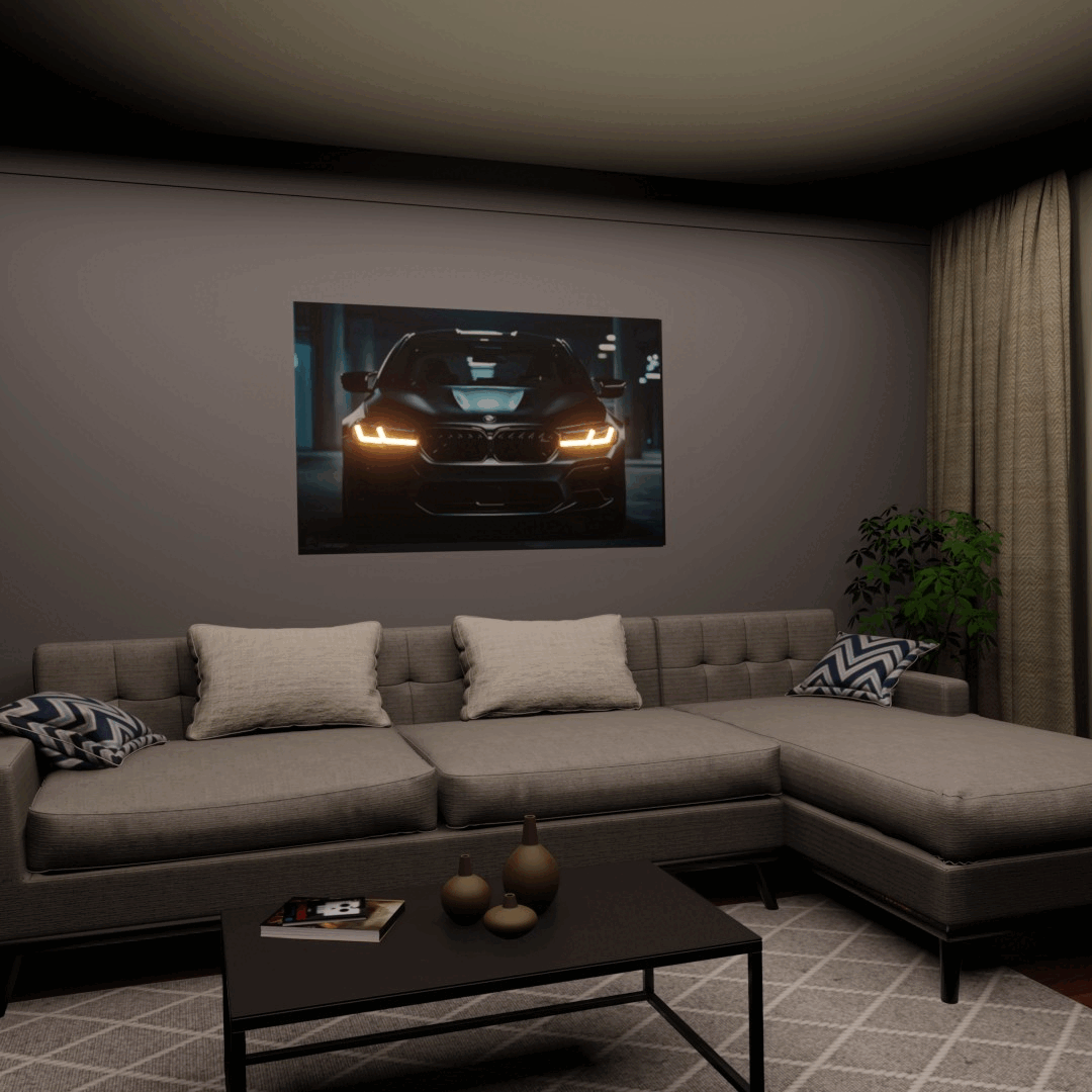 BMW G30 M5 - Neon LED Car Poster