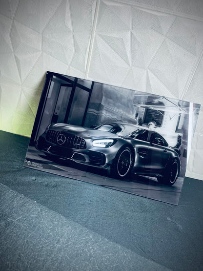 Mercedes Benz AMG GT - Neon LED Car Poster