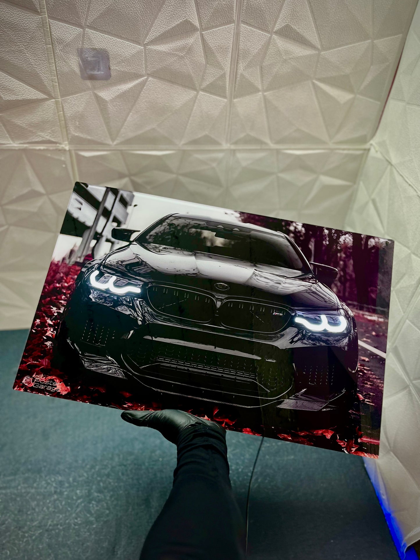 BMW M5 Black - Neon LED Car Poster