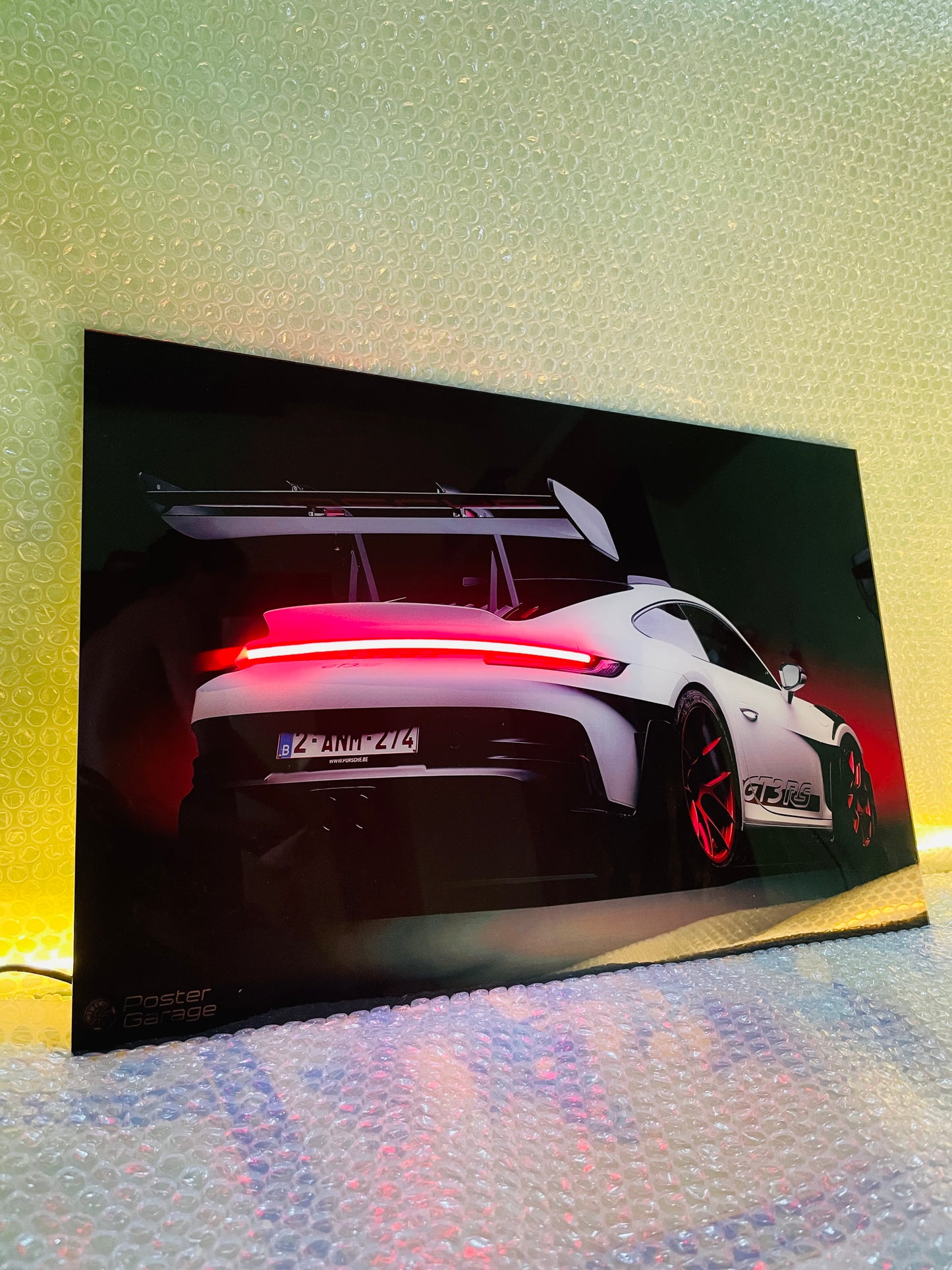 Porsche - Neon LED Car Poster