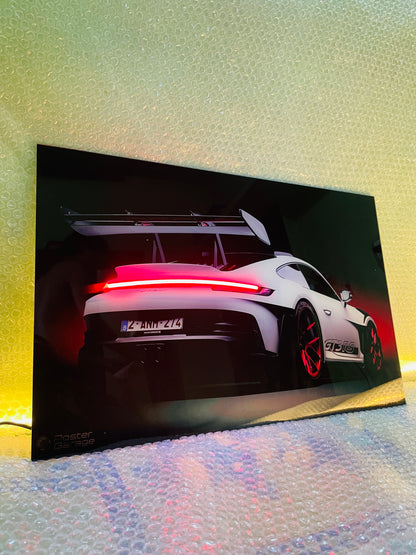 Porsche - Neon LED Car Poster