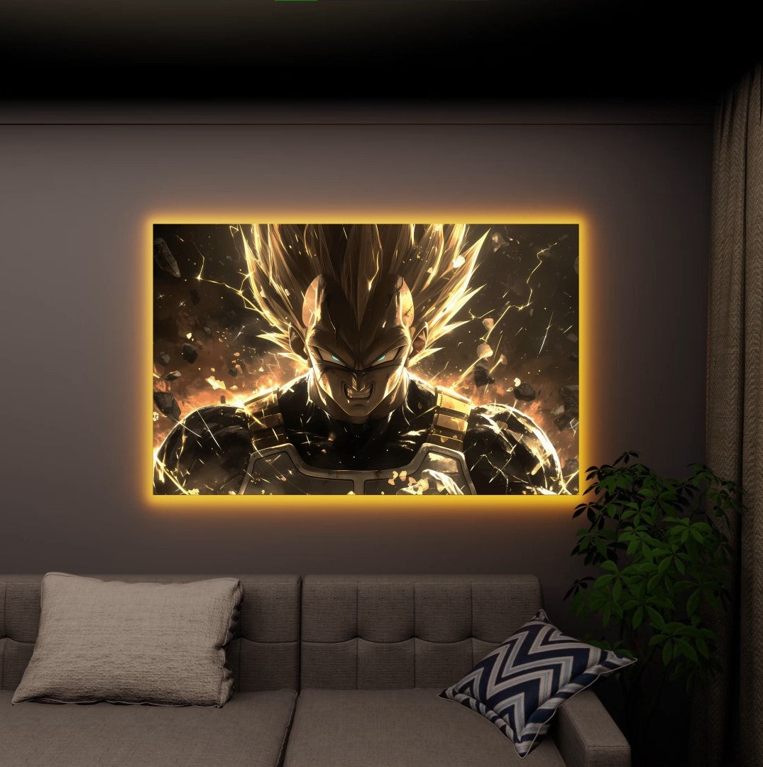 Angry Vegeta Dragon - RGB Backlit Poster