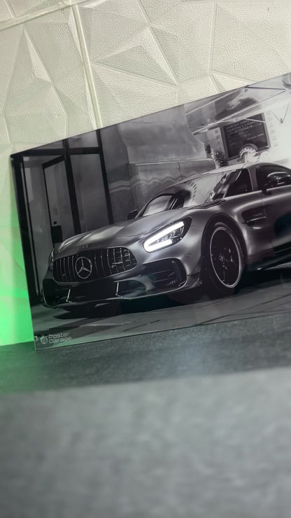 Mercedes Benz AMG GT - Neon LED Car Poster