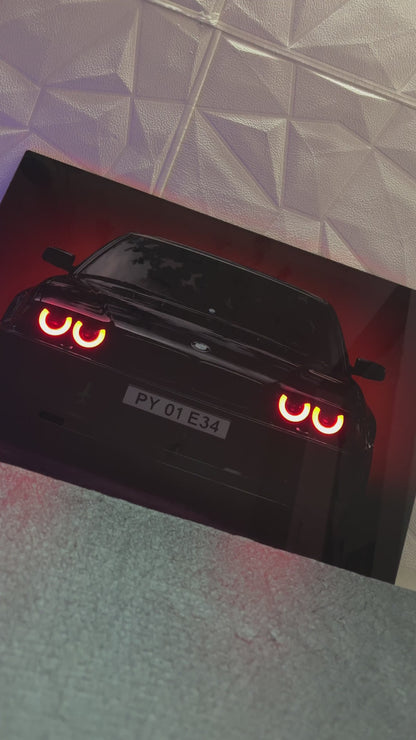 BMW E38 - Neon LED Car Poster